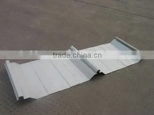 Color Steel Standing Seam Roof Roll Forming Machine, Steel Structure Building Decorative Self Lock Forming Machine