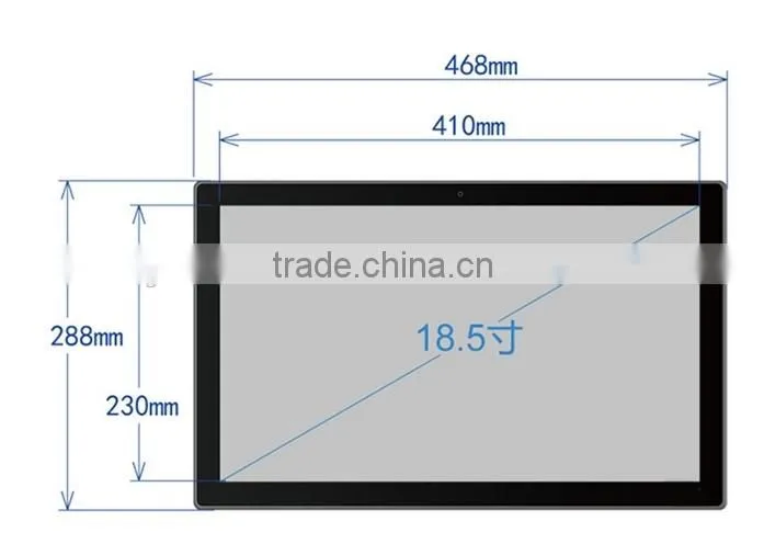 1366x768 resolution 18.5inch android industrial grade tablet pc with RK3188 Quad Core CPU