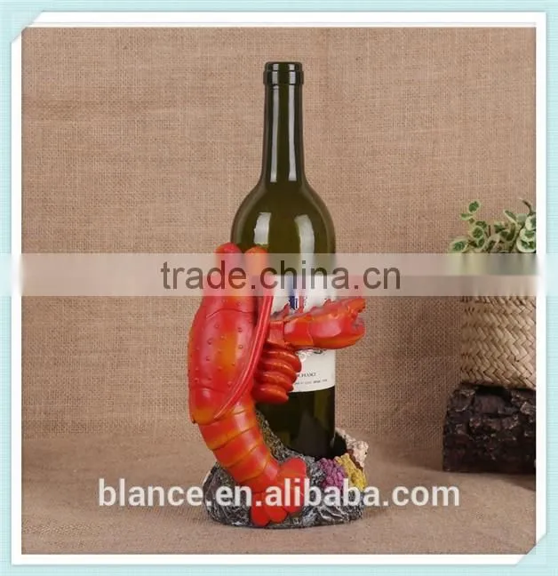 decorative wine bottle holder crab and lobster design
