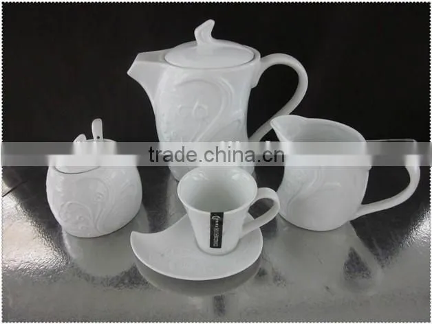 fashion ceramic Embossed coffee sets,relief coffee sets