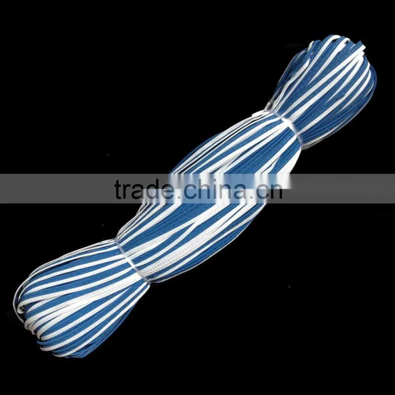 Blue Reflective Piping with White Edge