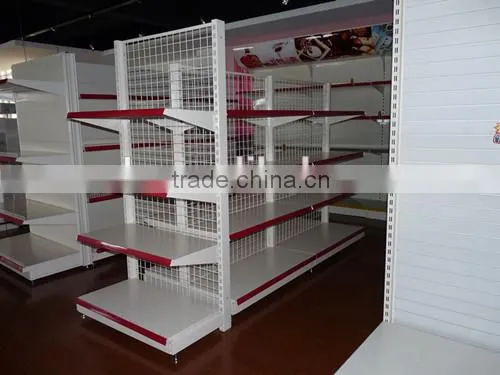 RH-HSBW02 Metal Wire Mesh Back Panel Supermarket Shelf