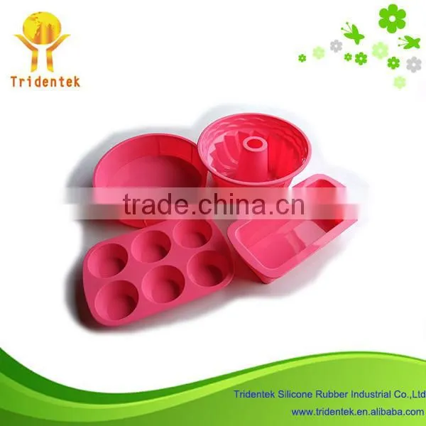 Traditional Food Grade Unbreakable Silicone Microwave Cake Pans