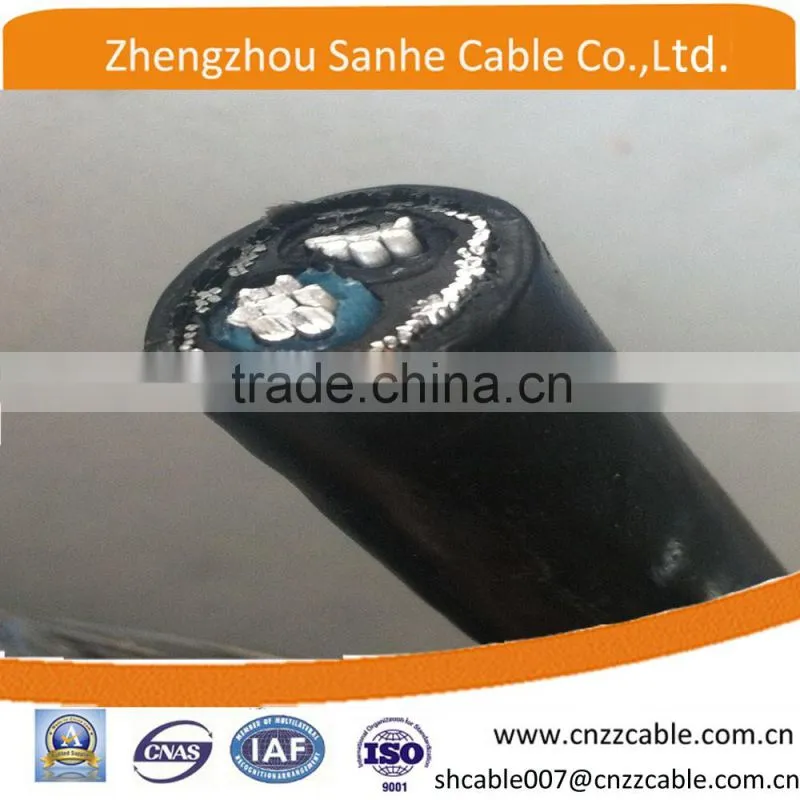 2*8AWG 8000 series aluminum alloy (AAAC )conductor concentric neutral cable for dominican