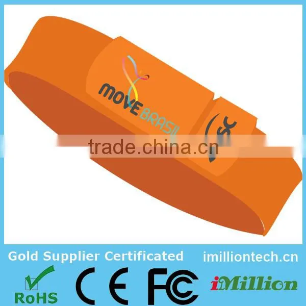 Customized Pendrives 1 gb usb wristband USB flash drive bulk With Logo