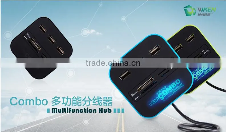 Combo All in 1 Multi Function USB Card Reader & Hub