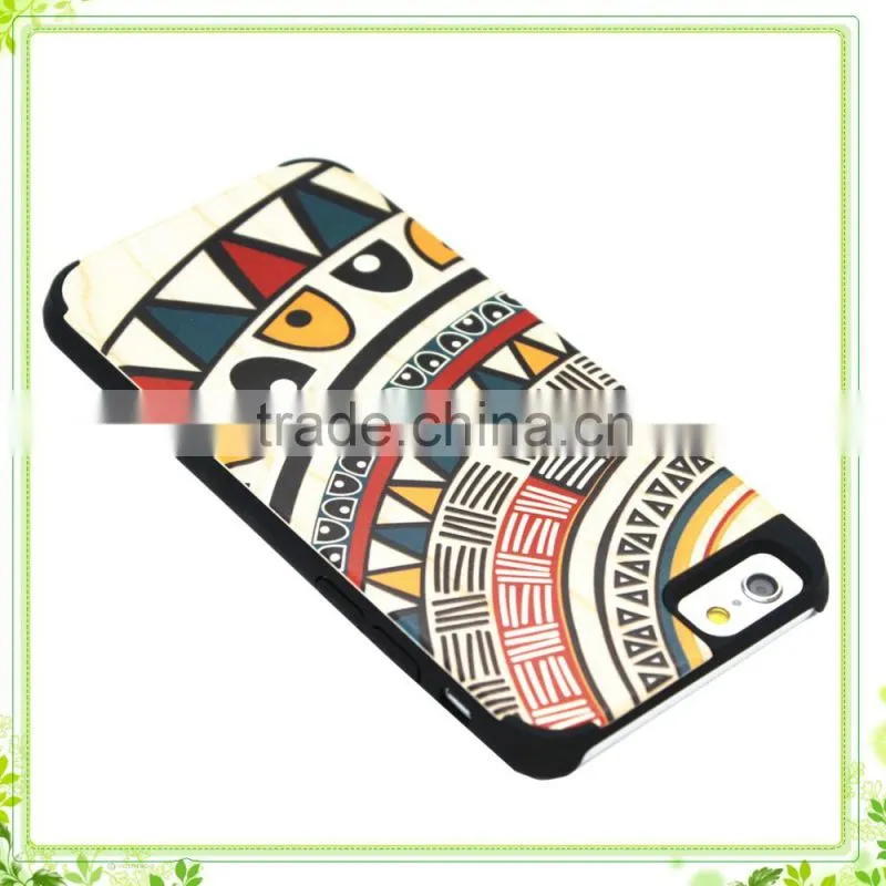 OEM/ODM Phone Case PC and Wood Phone Case two in one for Iphone 6/6 plus