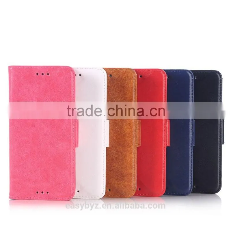 For HTC one M9 Luxury Oil Buffed Wallet Leather Case,Flip leather case for HTC M9--EASYBYZ