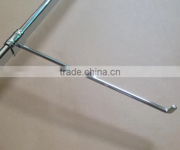 Metal chrome 15x30 oval tube crossbar hanging display hook
