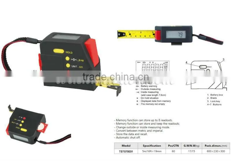 TST Multifuntion Digital Measuring Tape With Digital Display