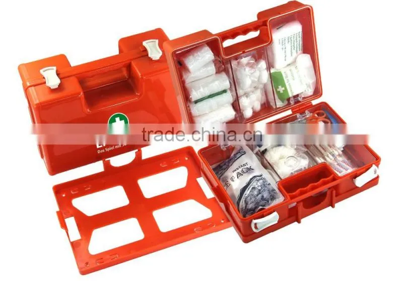 qualified cheap first aid kit with CE ISO for working place plastic box