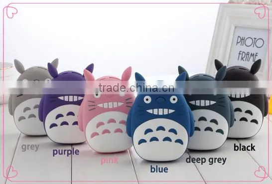 Power supply portable mobile phone animal cartoon usb charger,Totoro portable power bank for mobiles phone