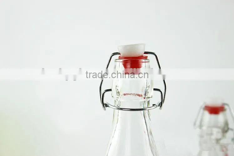 1000ml square glass drinking bottle set with decal