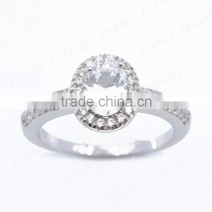 Wholesale 925 sterling silver zircon wedding ring
