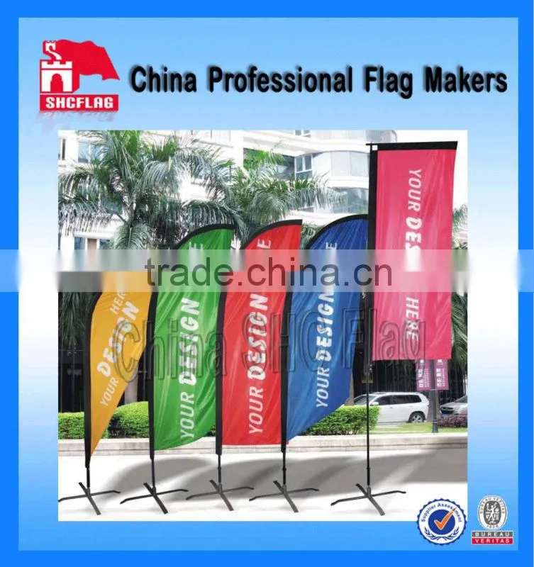 Hot sell custom decorative feather flag free standing with poles for sale