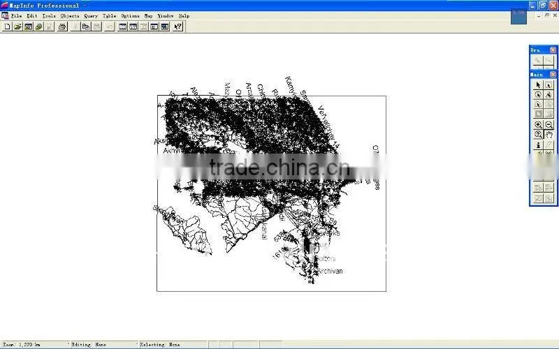 Azerbaijan digital electronic MapInfo map