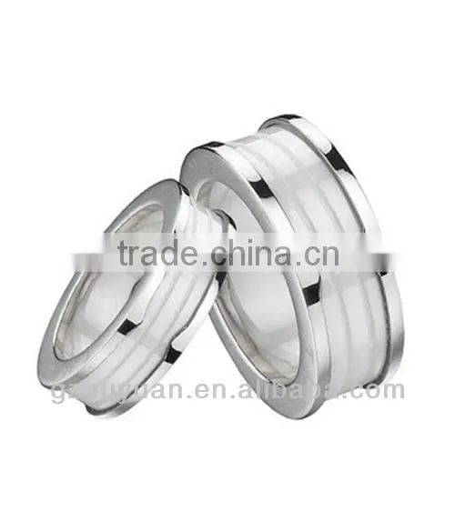 Ceramic and Stainless Steel Combined Ring, Wide Ceramic Ring