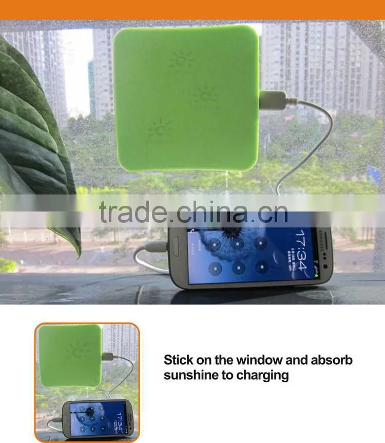 1800mah factory cheap price portable solar window charger/solar charger window/solar power bank