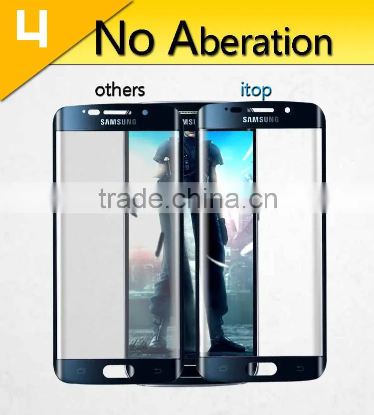 Wholesale 3d tempered glass protector for Samsung S6 edge Full cover curved tempered glass with factory price