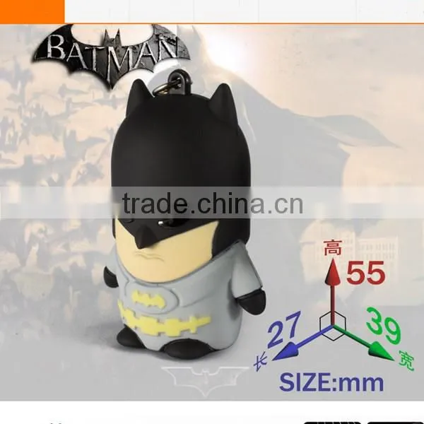 custom soft pvc batman keychain