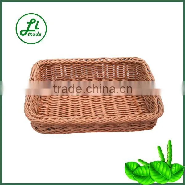 retangular poly rattan basket