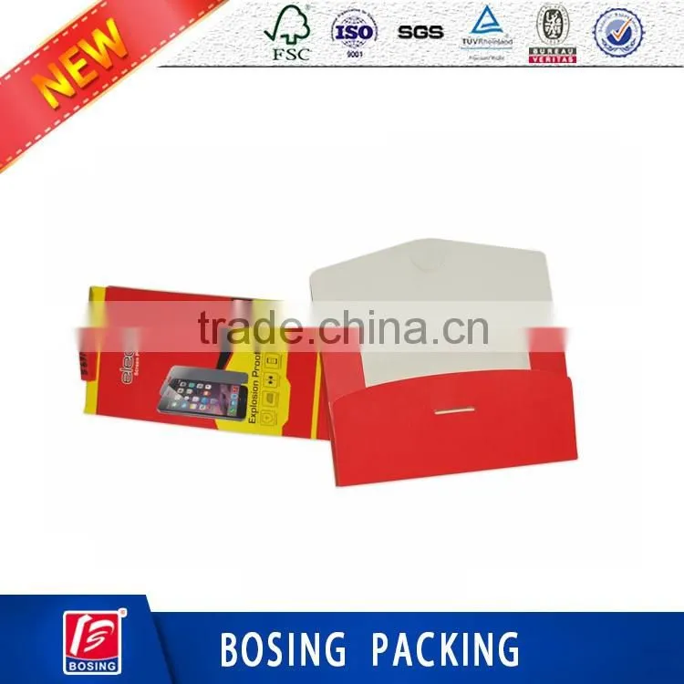 custom phone screen protector paper box packaging box
