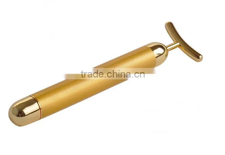 Golden ions beauty energy bar T-head Y-head massage bar for lymph detoxification blood circulation face tightening