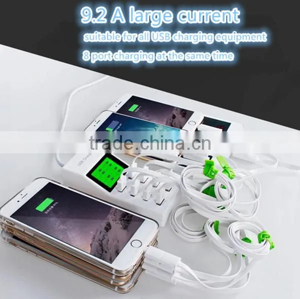 8 Multi-Port USB Charging Station Wall Travel Charger USB Socketet