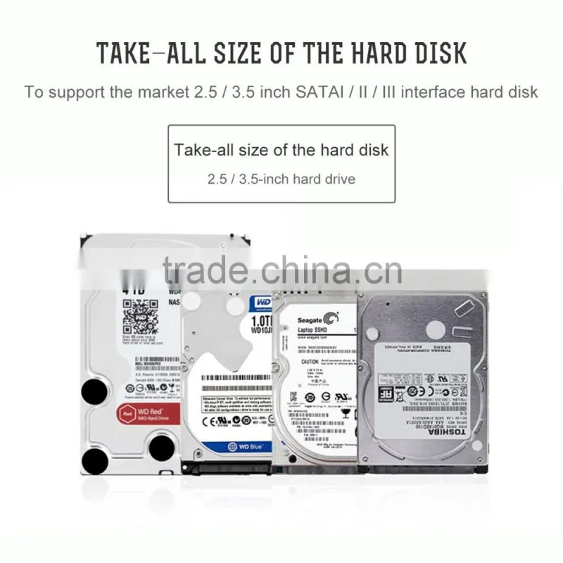 VOXLINK USB3.0 3.5 inch SATA Hard Drive Enclosure HDD Docking Station,US
