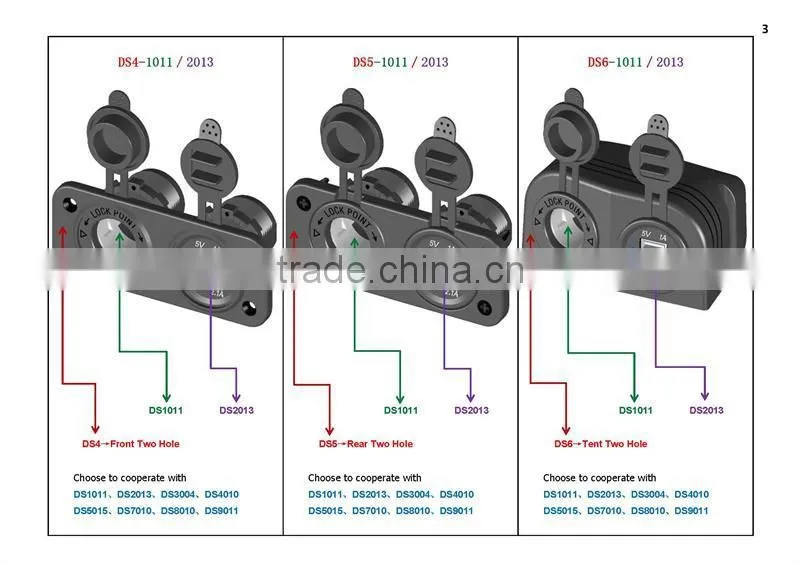 Ammeter Power Outlet Car Lighter Socket with Nut