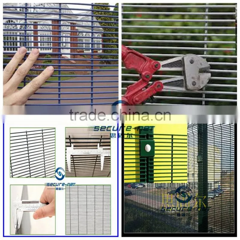 outdoor anti climb powder coated 358 security fence for prison