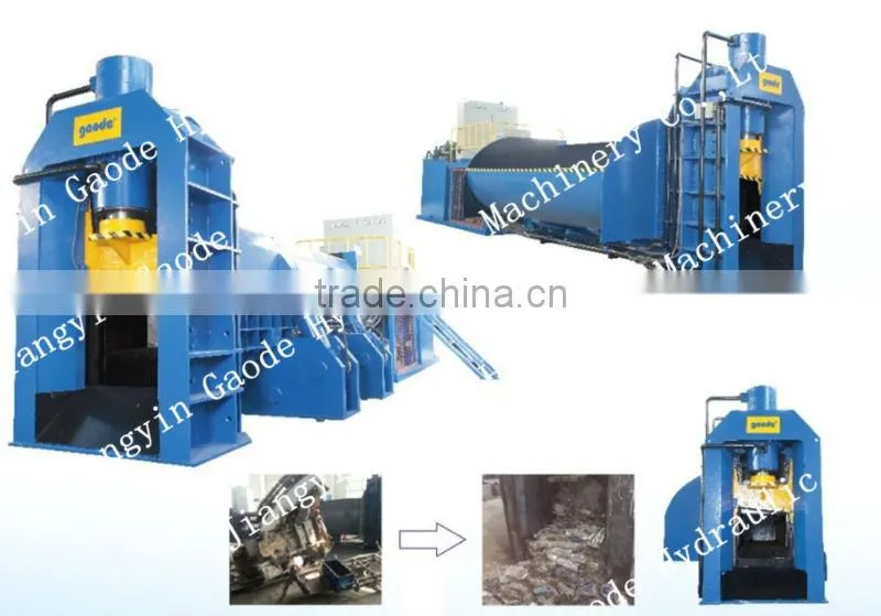 6300KN Automatic Hydraulic Scrap Car Baler Shear
