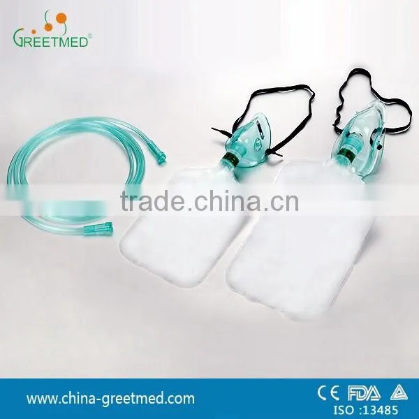 medical disposable oxygen mask with reservoir bag