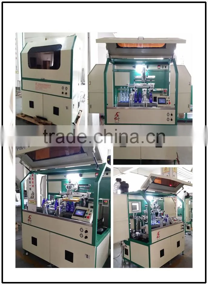 Higher quality and proffesional screen printing machine for glass bottles and plastic containers automatic screen printing