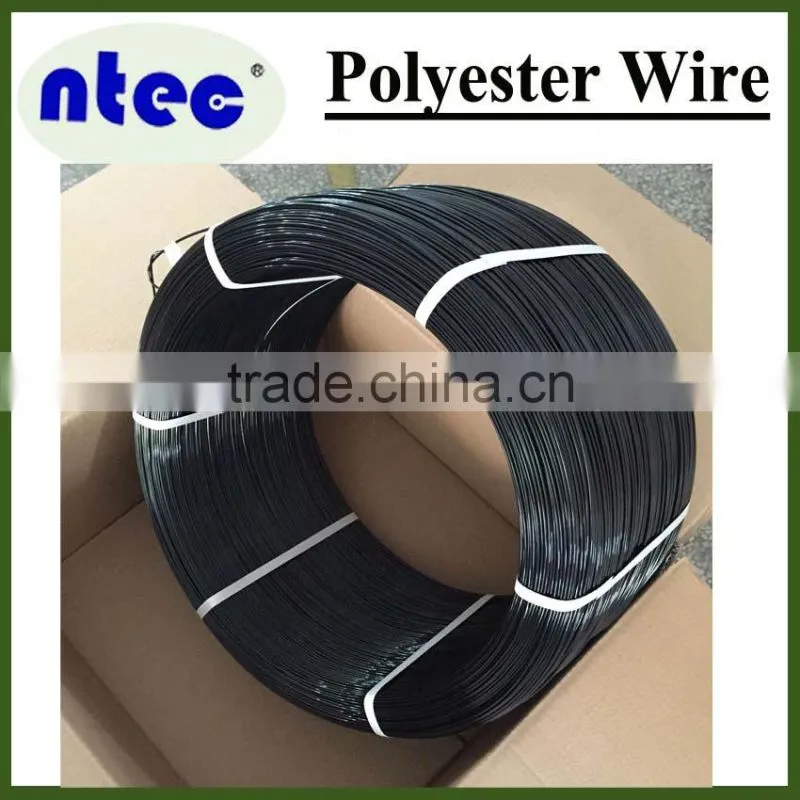 Polyester Wire 2.5mm black, PET/Polyester Plasteel Wire for greenhouse, High Strength Poly Wire for Vinyard Supporting