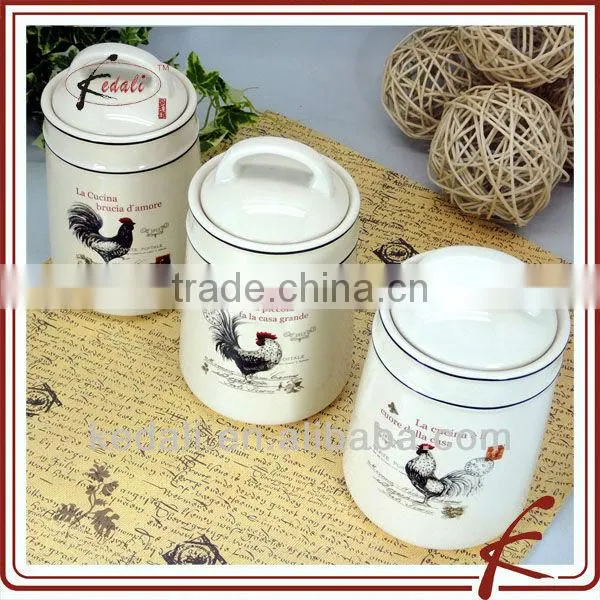 ceramic bird design salt pepper pots with handgrip