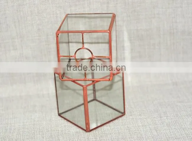Latest design rectangular terrarium hydroponic glass containers