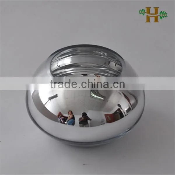 Simple clear ball shaped glass bowl for decoration, wholesale table use candle holder