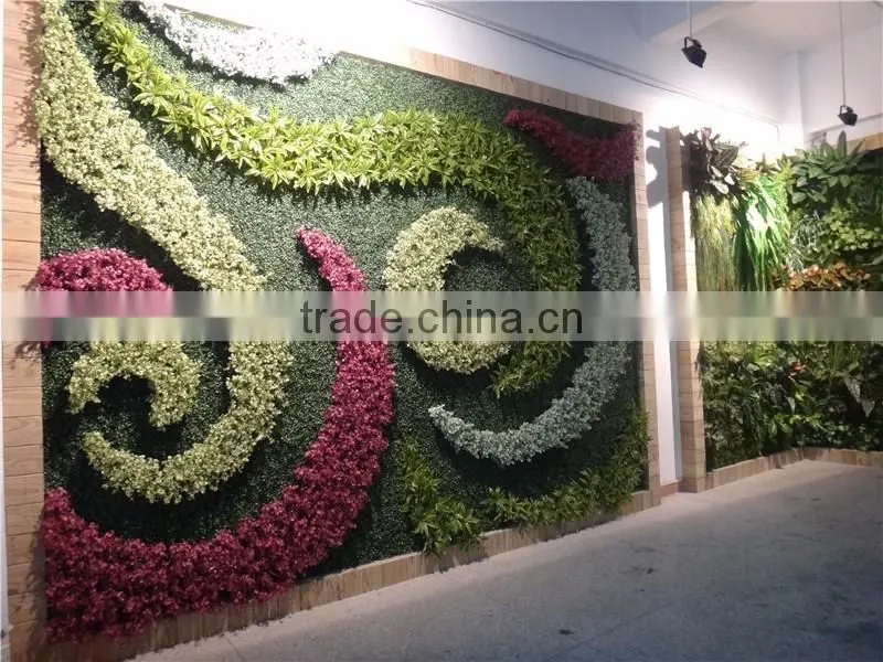 artificial plain style green plant wall for landscaping design from Dongguan ESTE LGH15-07
