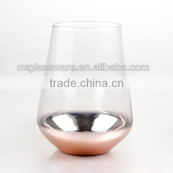 high quality cooper charger wine glasses set for dinner