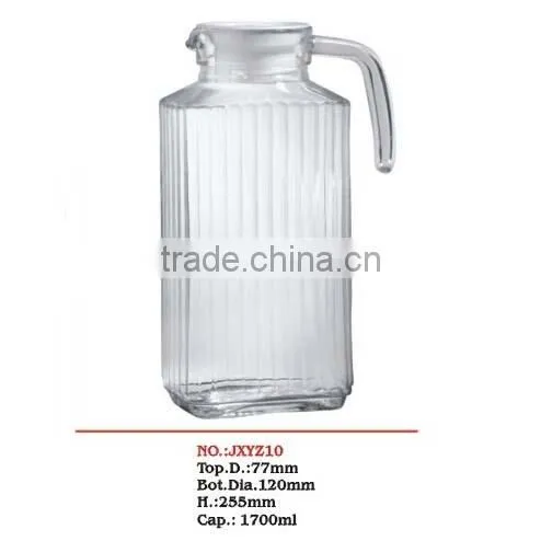 glass pot with lid