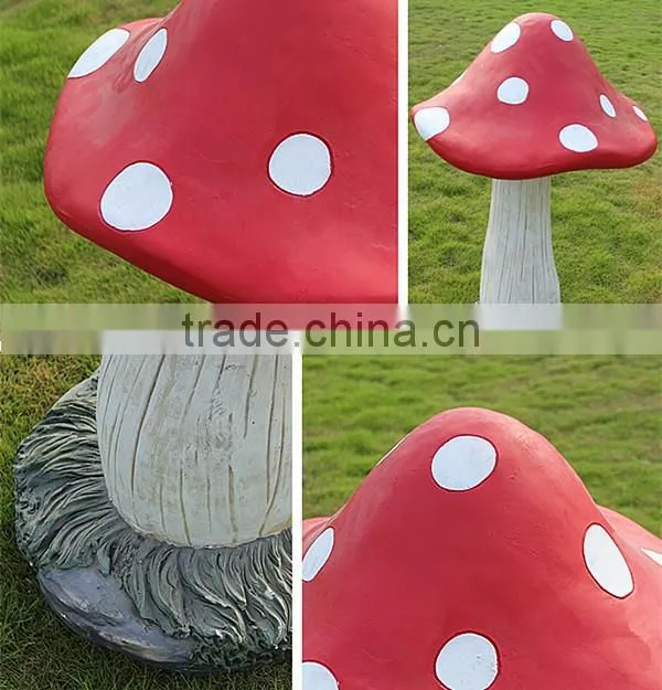 Resin mushroom yard ornament outdoor garden mushroom statues