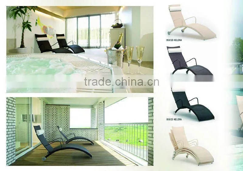 rattan beach sun lounger,