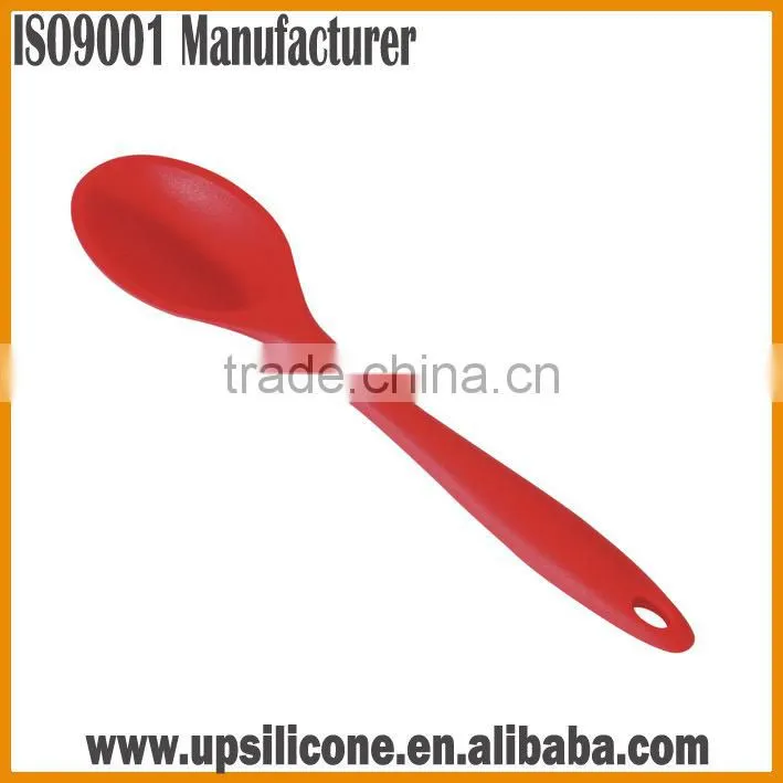 2015 New Full High Quality Kitchen Accessory Silicone Rubber Solid Spoon