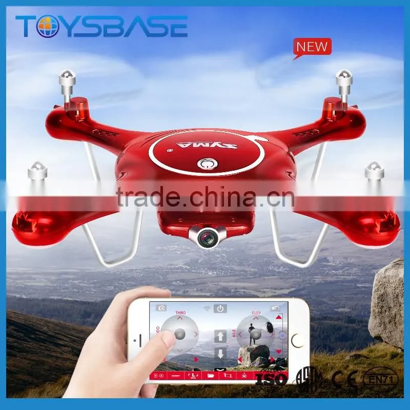 Newest 720P WIFI FPV 2MP HD Camera Helicopter Height Hold One Key Land 2.4G 4CH RC Quadcopter X5UC X5UW Drone SYMA