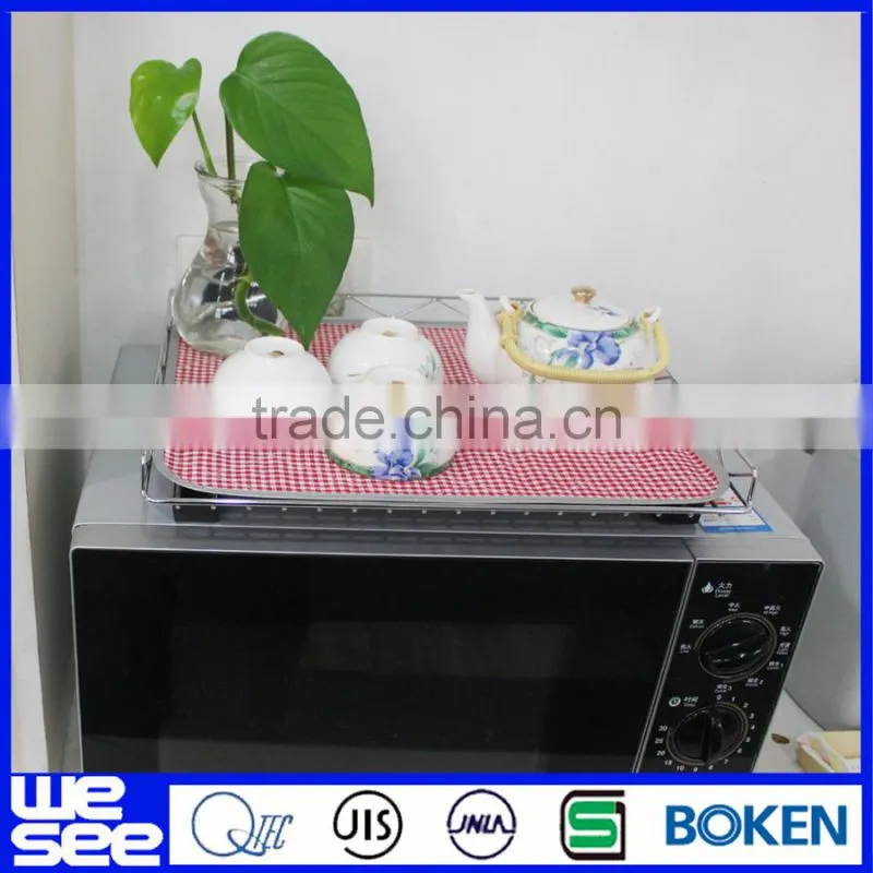 Metal shelf for microwave rack