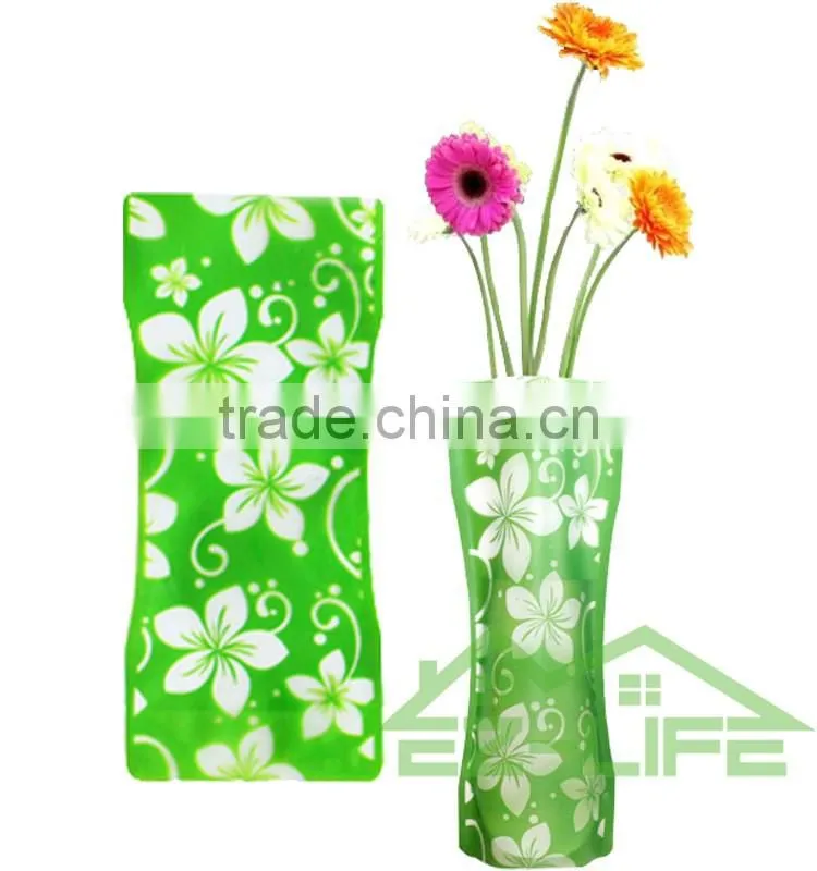 Best Creative Environmental Clear Artificial Acrylic Foldable Plastic Vase for food