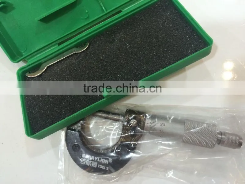 Good packing manual 0-25mm screw micrometer for student
