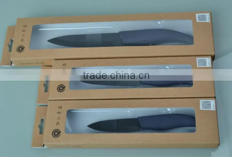 4 Pieces Purple Handle Zirconia Ceramic Knife With PVC Box