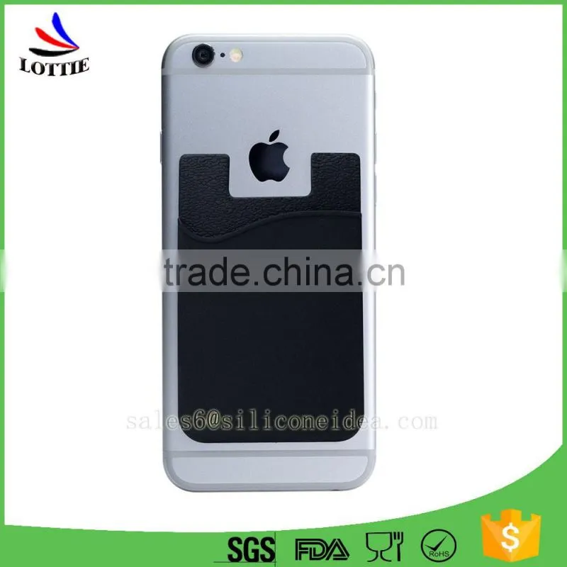 New design Silicone mobile phone card pocket with stand holder from china
